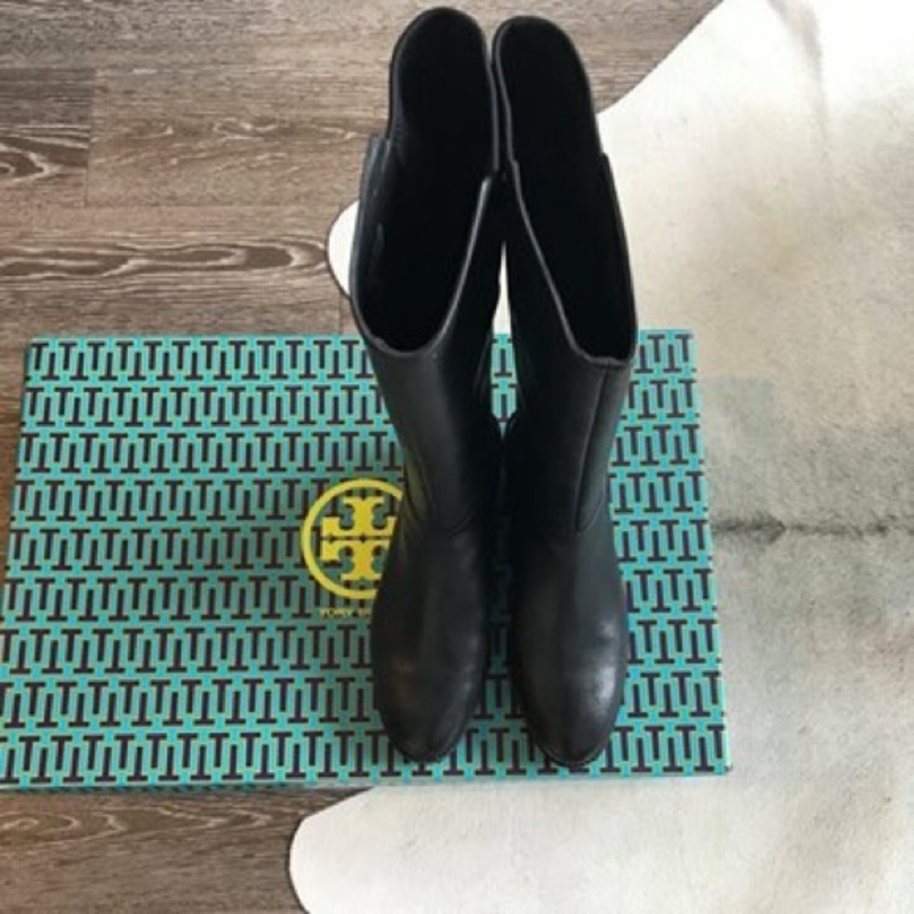 Tory Burch Caitlin Stretch boot, Black, 6.5 ($495)